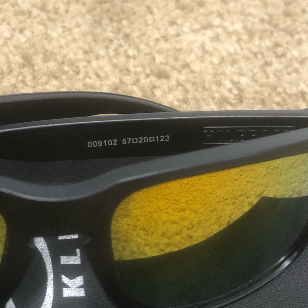Oakley Holbrook Gold Reflective Sunglasses 9102 Matte Black - Picture 3 of 10